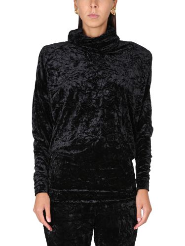 Saint laurent velvet turtleneck top - saint laurent - Modalova