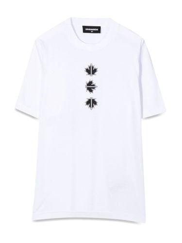 T-shirt logo on the back and front leaves - dsquared - Modalova