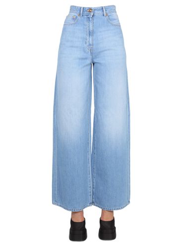 Versace medusa wide leg jeans - versace - Modalova