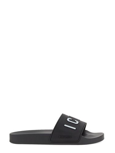 Dsquared rubber slide sandal - dsquared - Modalova