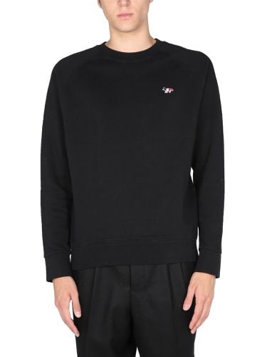 Fox tricolor patch sweatshirt - maison kitsuné - Modalova