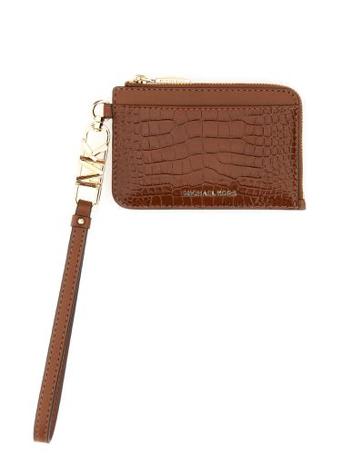 Crocodile print leather card case - michael by michael kors - Modalova