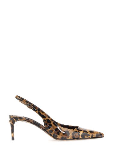 Sling back with spotted print - dolce & gabbana - Modalova