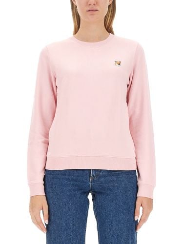 Sweatshirt with fox patch - maison kitsuné - Modalova