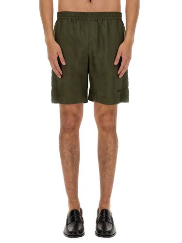 Msgm cupro bermuda shorts - msgm - Modalova