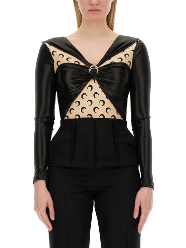 Marine serre draped bodysuit - marine serre - Modalova