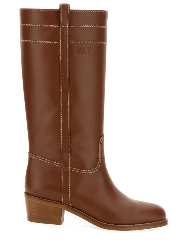 Fay leather boot - fay - Modalova