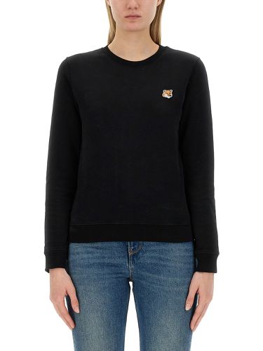 Sweatshirt with fox patch - maison kitsuné - Modalova