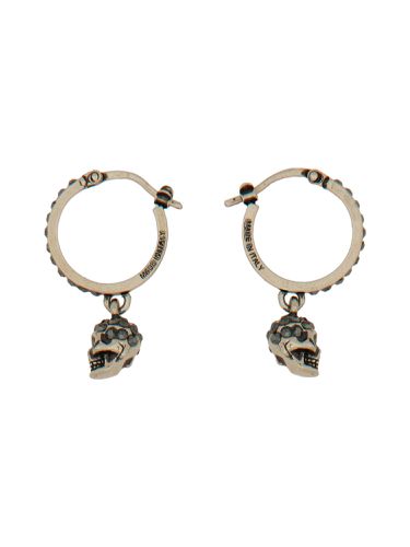 Skull hoop earrings - alexander mcqueen - Modalova