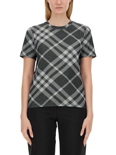 Burberry stretch check t-shirt - burberry - Modalova