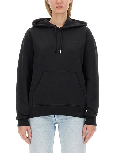 Ami paris sweatshirt with logo - ami paris - Modalova