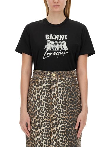 Ganni t-shirt with logo - ganni - Modalova