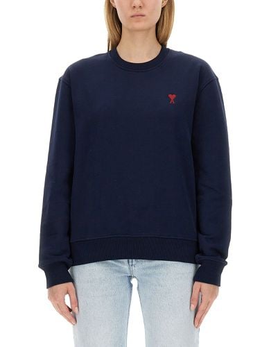 Ami paris sweatshirt with logo - ami paris - Modalova