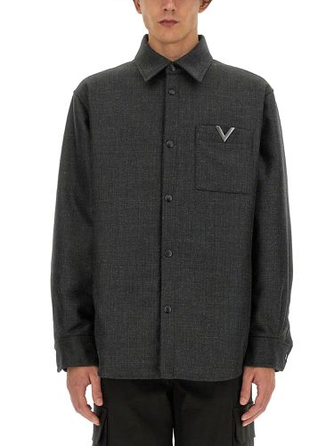 Shirt jacket with v detail - valentino - Modalova