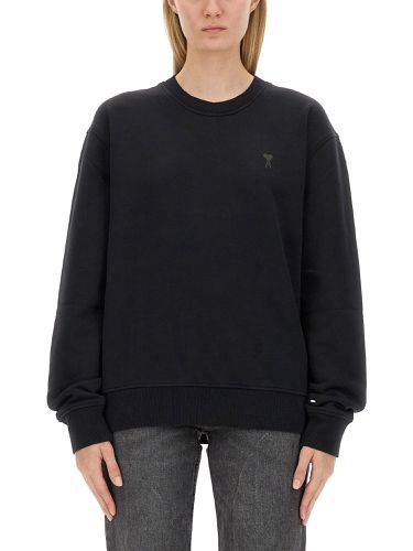 Ami paris sweatshirt with logo - ami paris - Modalova