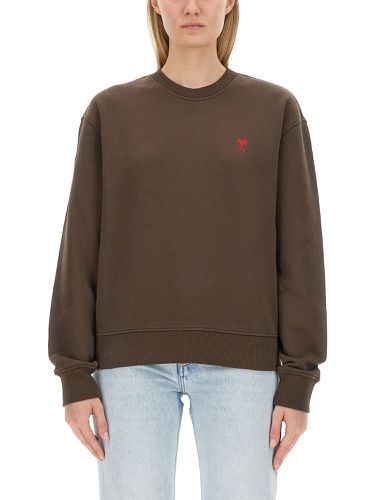 Ami paris sweatshirt with logo - ami paris - Modalova