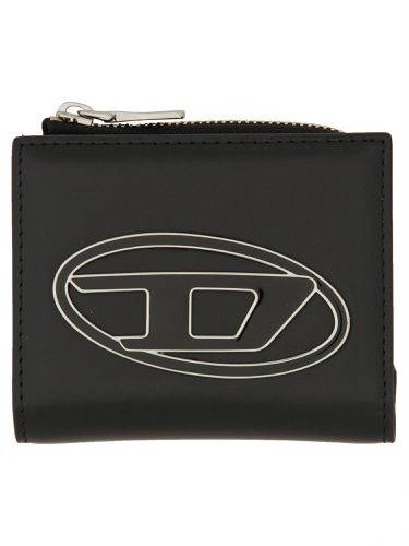 Leather card holder with logo - diesel - Modalova