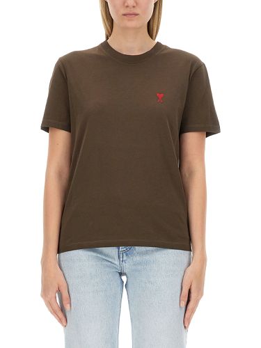 Ami paris t-shirt with logo - ami paris - Modalova