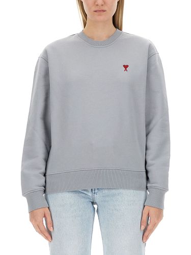 Ami paris sweatshirt with logo - ami paris - Modalova