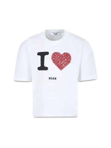 Msgm jersey t-shirt girl - msgm - Modalova