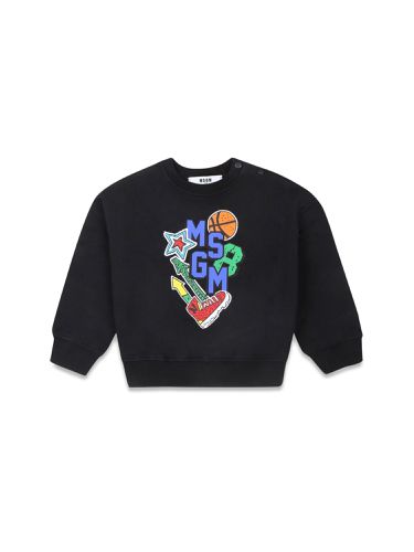 Stretch fleece sweatshirt baby boy - msgm - Modalova