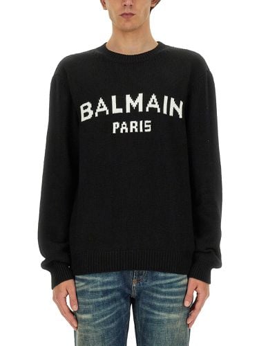 Balmain jersey with logo - balmain - Modalova