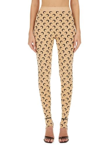 Marine serre moon print leggings - marine serre - Modalova