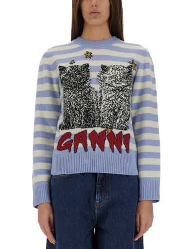 Ganni striped sweater - ganni - Modalova