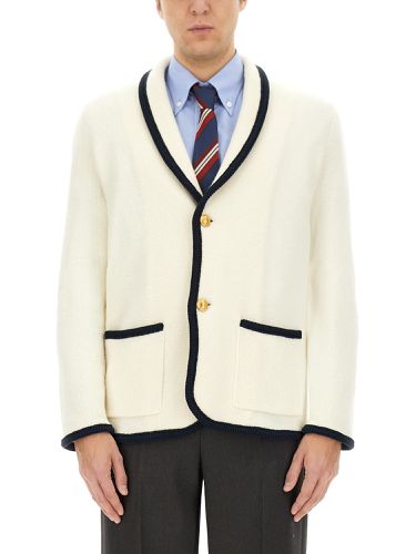 Wool and cotton single-breasted jacket - valentino - Modalova