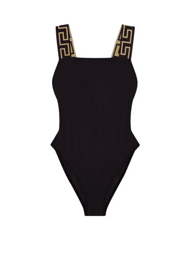 One piece swimsuit with greek border - versace - Modalova