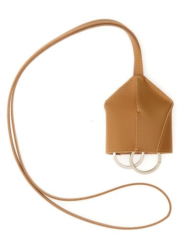 Leather keychain - mm6 maison margiela - Modalova