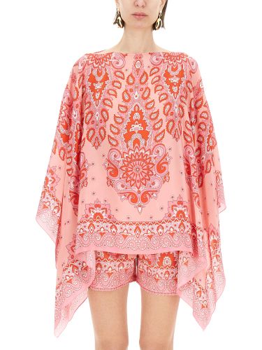 Etro silk poncho - etro - Modalova