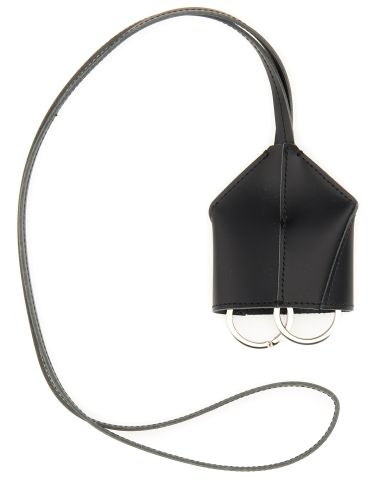 Leather keychain - mm6 maison margiela - Modalova