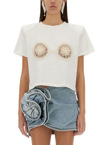 T-shirt with crochet bra - magda butrym - Modalova