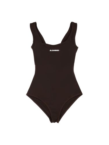 One piece swimsuit with logo - jil sander - Modalova