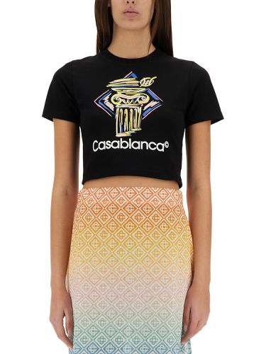 Casablanca cropped t-shirt - casablanca - Modalova