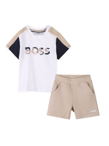 T-shirt set with bermuda shorts - boss - Modalova