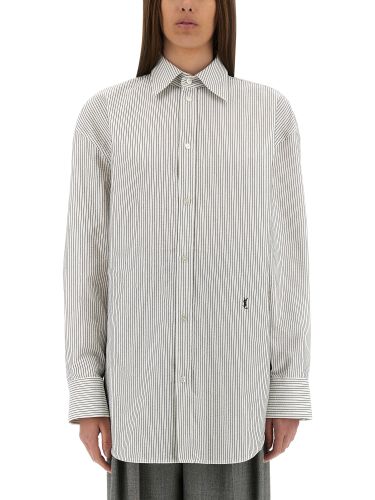 Saint laurent striped cotton shirt - saint laurent - Modalova