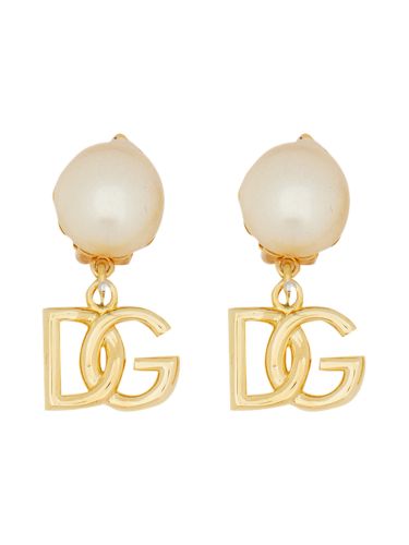 Dg newton" dangle earrings - dolce & gabbana - Modalova