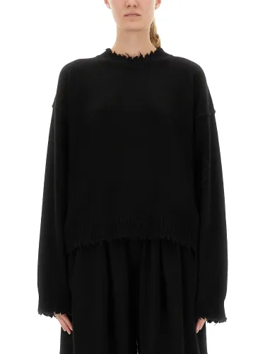 Cashmere sweater with bangs - uma wang - Modalova