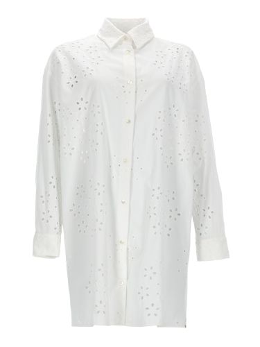 Long shirt with perforated pattern - herno - Modalova