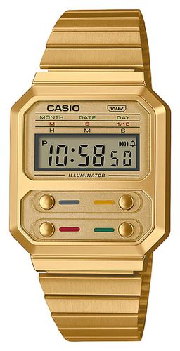 A100WEG-9AEF Vintage Stainless Steel Digital Watch - Casio - Modalova