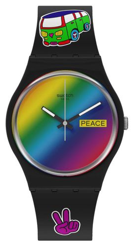 SO31B101 Flower Power GO WITH THE 'BOW Bioceramic Watch - Swatch - Modalova