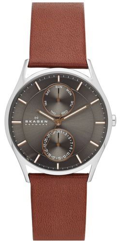 SKW6086 Men's Holst Leather Strap Watch - Skagen - Modalova