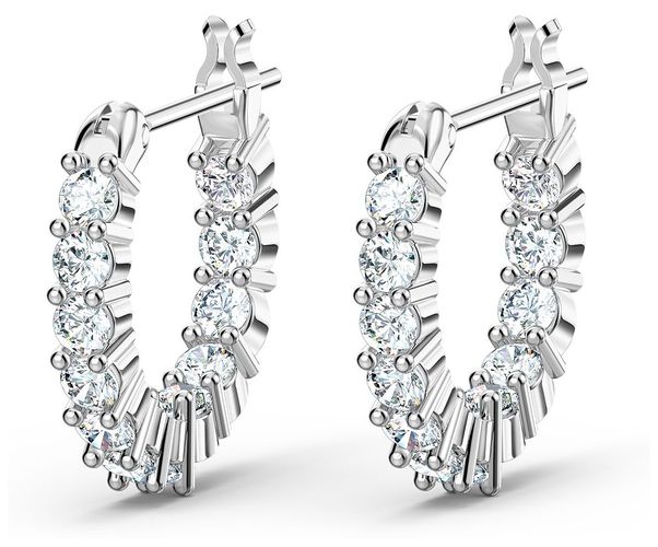 Vittore Hoop Earrings Rhodium Plated Jewellery - Swarovski - Modalova