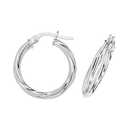 ER349W 15mm Hoop Earrings Jewellery - James Moore TH - Modalova