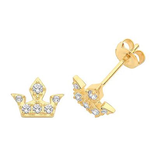 ES1628 Cubic Zirconia Crown Jewellery - James Moore TH - Modalova