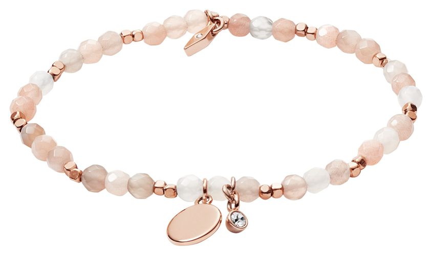 JA6945791 Women's Rose Gold-Tone Moonstone Beaded Jewellery - Fossil - Modalova