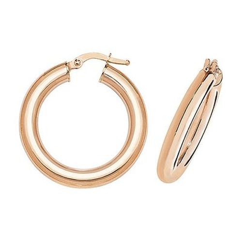 ER1004R-20 9k Rose Gold Hoop Earrings 20 mm Jewellery - James Moore TH - Modalova