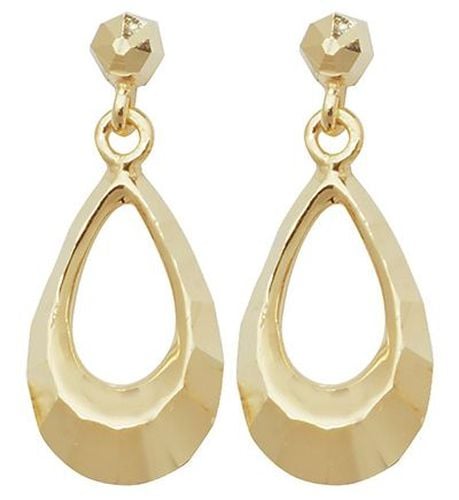 ES452 9k Yellow Gold Oval Drop Stud Earrings Jewellery - James Moore TH - Modalova